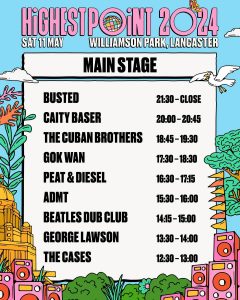 Saturday Main Stage times